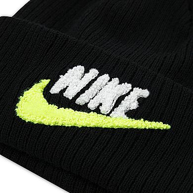 Kids' Nike Chenille Peak Beanie & Gloves Set