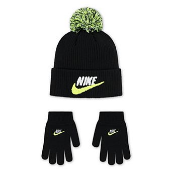 Kids' Nike Chenille Peak Beanie & Gloves Set