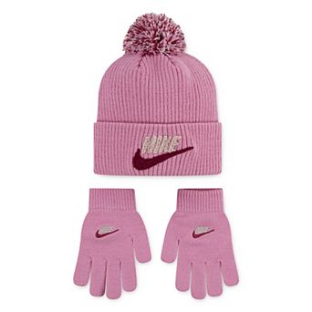 Kids' Nike Chenille Peak Beanie & Gloves Set