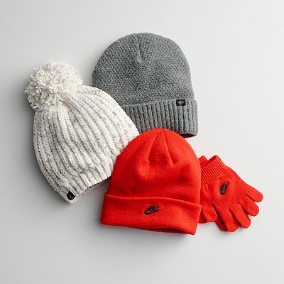 Boys 8-20 Nike Chunky Stripe Beanie Hat Gloves 2-Piece Set