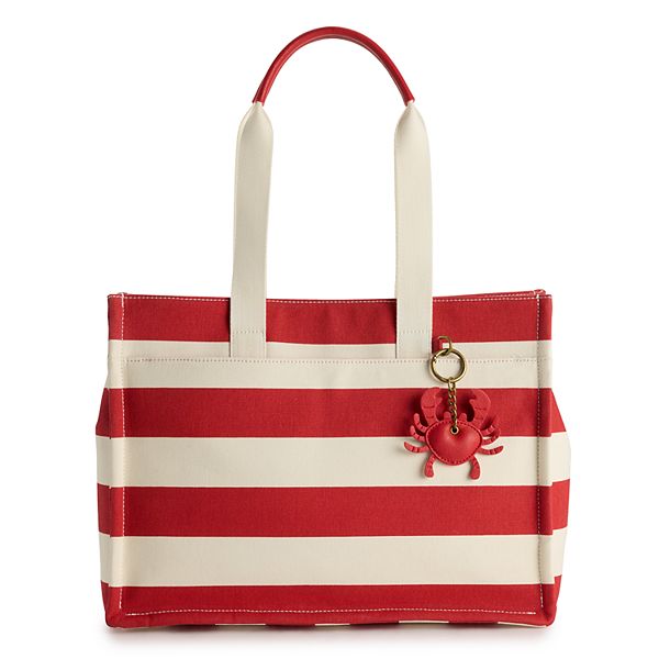 Sonoma Goods For Life® Danson Canvas Tote Bag - Red Cabana Stripe