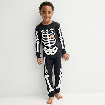 Boys 4-14 Carter's 2 pc Glow Skeleton Pajama Top & Pajama Bottoms Set