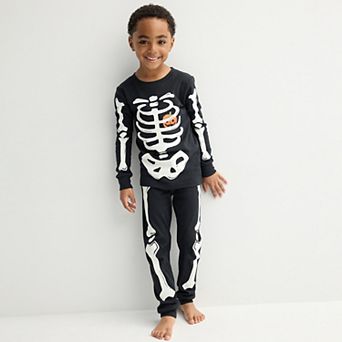 Boys 4-14 Carter's 2 pc Glow Skeleton Pajama Top & Pajama Bottoms Set