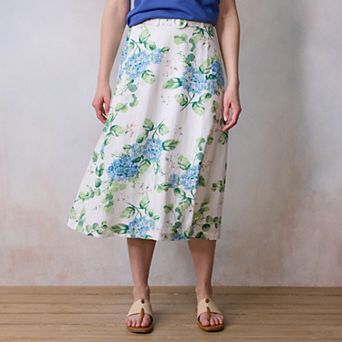 Petite LC Lauren Conrad Self Belt Midi Skirt with Buckle