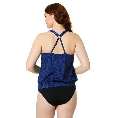 Women's Lands' End Bubble Hem Tankini Top