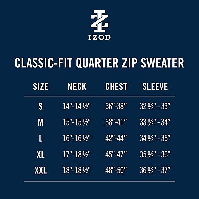 Men's IZOD 12-Gauge Quarter Zip Sweater