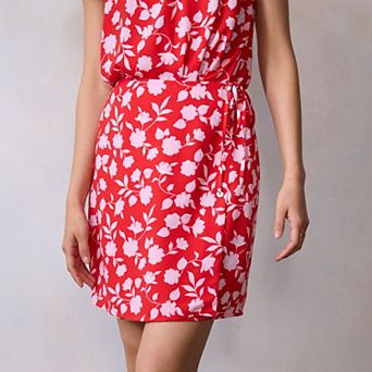 Women's LC Lauren Conrad Mini Wrap Skirt With Buttons