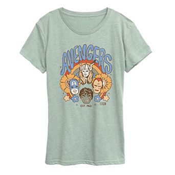 Women's Marvel Avengers Vintage Floral Graphic Tee