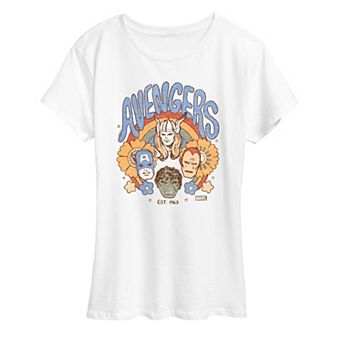 Women's Marvel Avengers Vintage Floral Graphic Tee