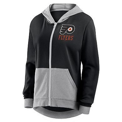 Women's Black Philadelphia Flyers Hit It French Terry Full-Zip Hoodie