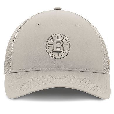 Women's Fanatics Tan Boston Bruins Authentic Pro Road Trucker Adjustable Hat