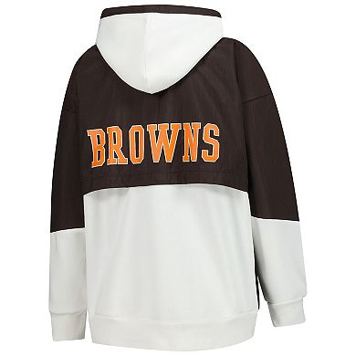 Women's Starter White Cleveland Browns Scrimmage Full-Zip Hoodie