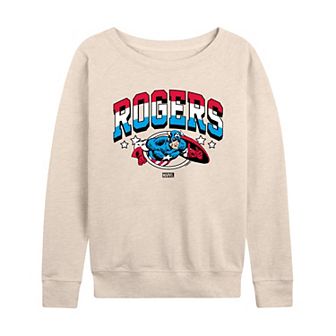 Women's Marvel Captain America Rogers French Terry Long Sleeve Tee