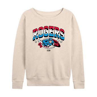 Women's Marvel Captain America Rogers French Terry Long Sleeve Tee