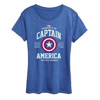 Women's Marvel Captain America Collegiate Graphic Tee
