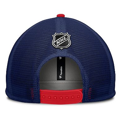 Men's Fanatics Navy/Red New York Rangers Authentic Pro Hometown Rink Foam Trucker Snapback Hat
