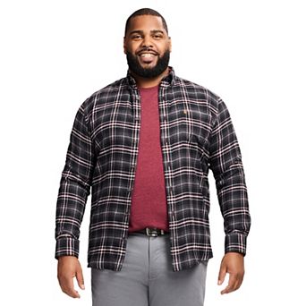 Big & Tall IZOD Stratton Flannel Long Sleeve Button-Down Shirt