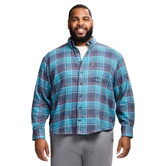 Big & Tall IZOD Stratton Flannel Long Sleeve Button-Down Shirt