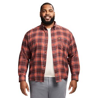 Big & Tall IZOD Stratton Flannel Long Sleeve Button-Down Shirt