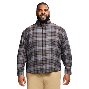 Big & Tall IZOD Stratton Flannel Long Sleeve Button-Down Shirt