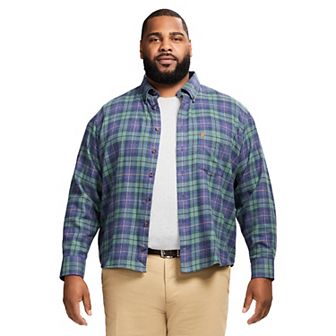 Big & Tall IZOD Stratton Flannel Long Sleeve Button-Down Shirt