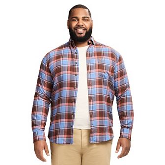 Big & Tall IZOD Stratton Flannel Long Sleeve Button-Down Shirt