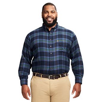 Big & Tall IZOD Stratton Flannel Long Sleeve Button-Down Shirt