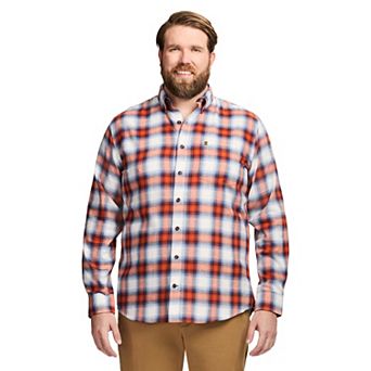 Big & Tall IZOD Stratton Flannel Long Sleeve Button-Down Shirt