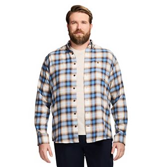 Big & Tall IZOD Stratton Flannel Long Sleeve Button-Down Shirt