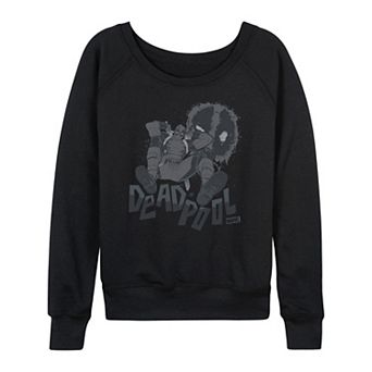 Women's Marvel Deadpool Monochrome French Terry Long Sleeve Tee