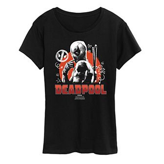 Women's Marvel Deadpool Sketches Graphic Tee