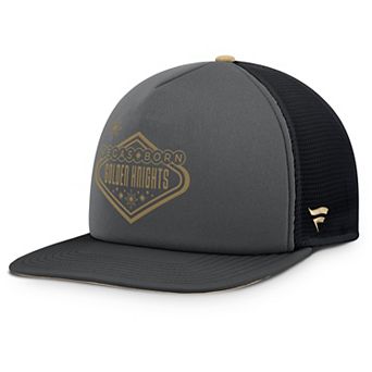 Men's Fanatics Gray/Gold Vegas Golden Knights Authentic Pro Hometown Rink Foam Trucker Snapback Hat
