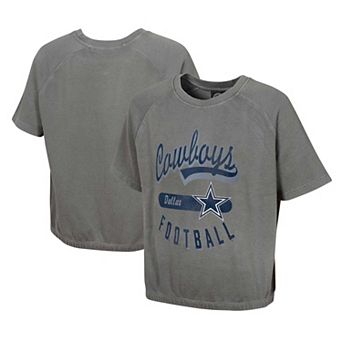 Women's Gray Dallas Cowboys Mineral Wash Short Sleeve Top