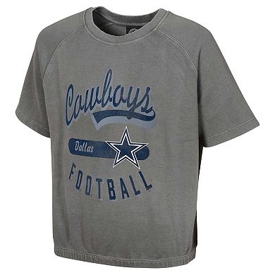 Women's Gray Dallas Cowboys Mineral Wash Short Sleeve Top