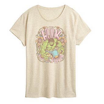 Women's Marvel Hulk Vintage Floral Graphic Tee
