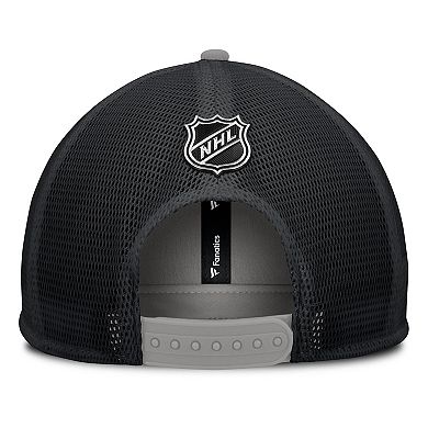 Men's Fanatics Black/Silver Los Angeles Kings Authentic Pro Hometown Rink Foam Trucker Snapback Hat