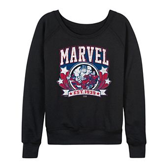 Women's Marvel Collegiate Americana French Terry Long Sleeve Tee