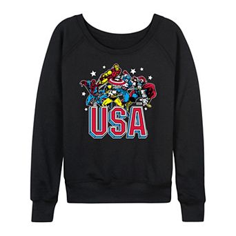 Women's Marvel USA French Terry Long Sleeve Tee