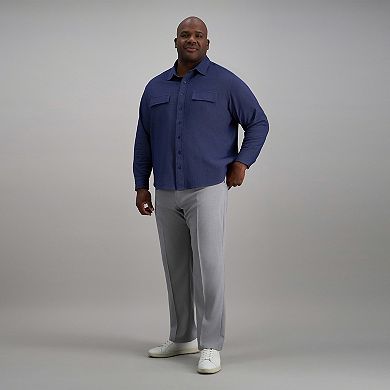 Big & Tall Haggar® Long Sleeve Herringbone Button-Down Shacket