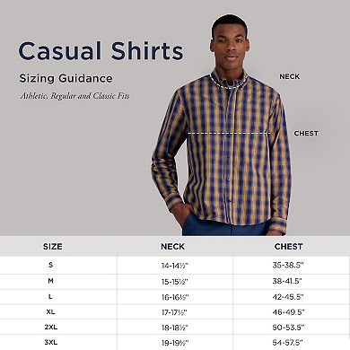 Big & Tall Haggar® Long Sleeve Herringbone Button-Down Shacket