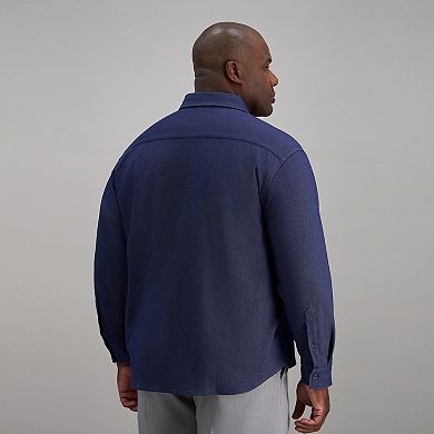 Big & Tall Haggar® Long Sleeve Herringbone Button-Down Shacket