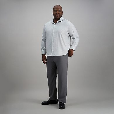 Big & Tall Haggar® Long Sleeve Performance Button-Down Print Shirt