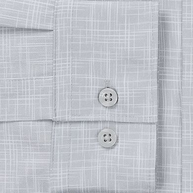 Big & Tall Haggar® Long Sleeve Performance Button-Down Print Shirt