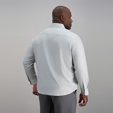 Big & Tall Haggar® Long Sleeve Performance Button-Down Print Shirt