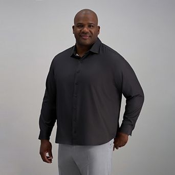 Big & Tall Haggar® Long Sleeve Performance Button-Down Print Shirt