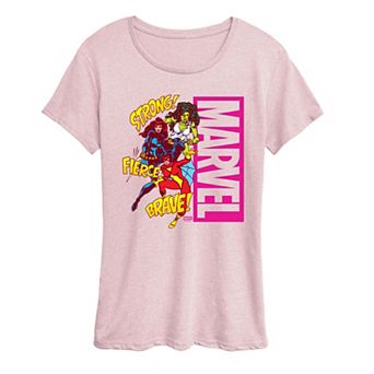 Women's Marvel Women Strong Fierce Brave Graphic Tee