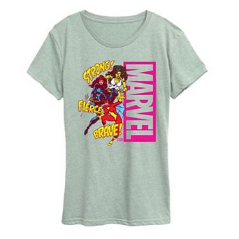 Women's Marvel Women Strong Fierce Brave Graphic Tee