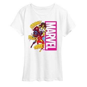 Women's Marvel Women Strong Fierce Brave Graphic Tee