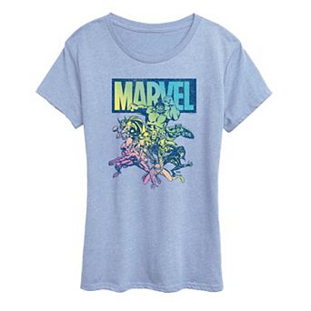 Women's Marvel Group Rainbow Graphic Tee