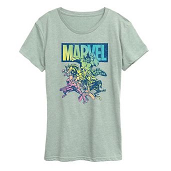 Women's Marvel Group Rainbow Graphic Tee